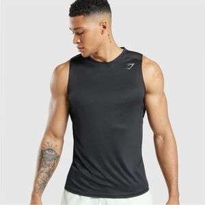 Men's Gymshark Speed Evolve Black Sleeveless Shirt size XXL